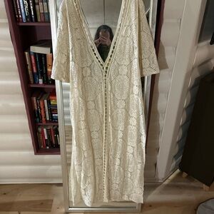 Zara Cream Long Sleeve Lace Dress